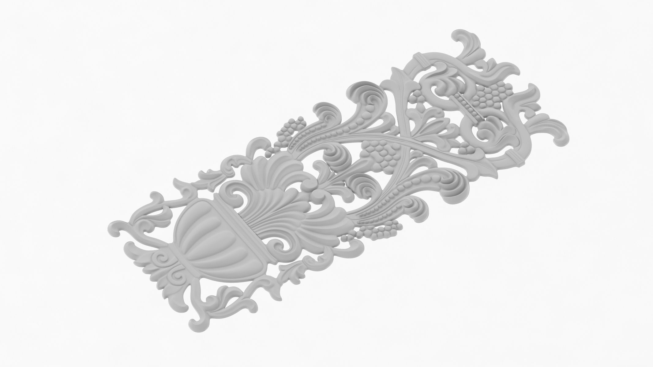 Cartouche ornament 007 3D model_4