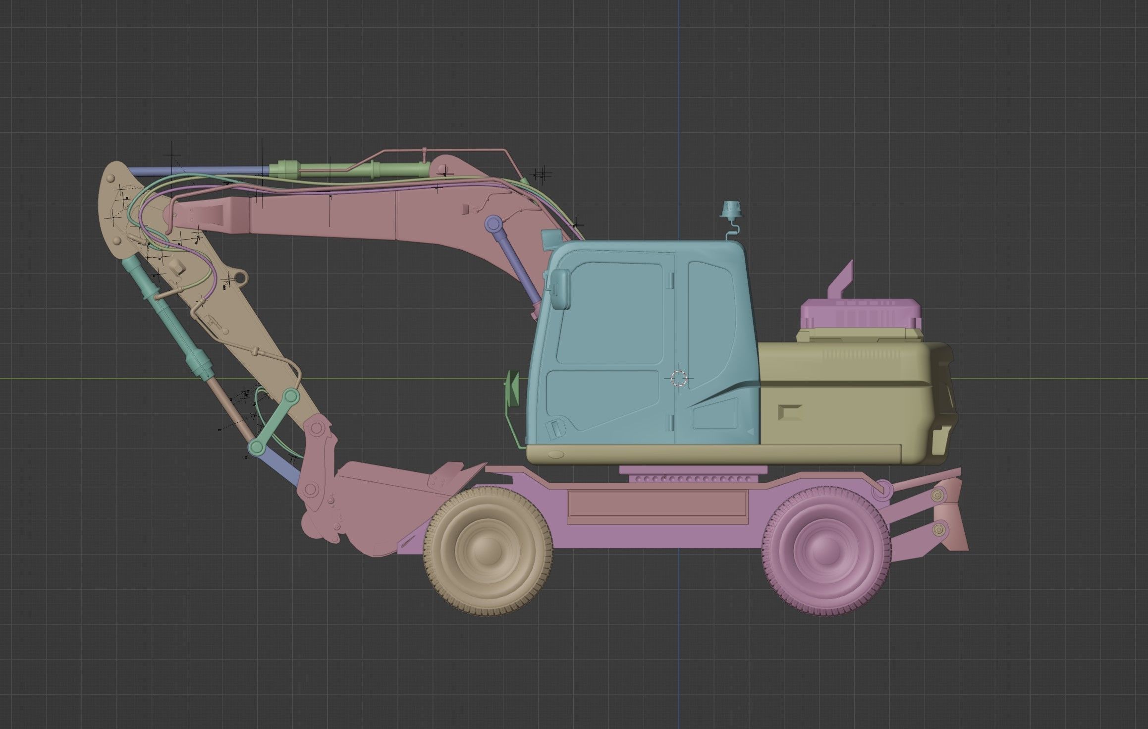 Machine Riggers 3d Excavator Rigged free 3D model rigged | CGTrader