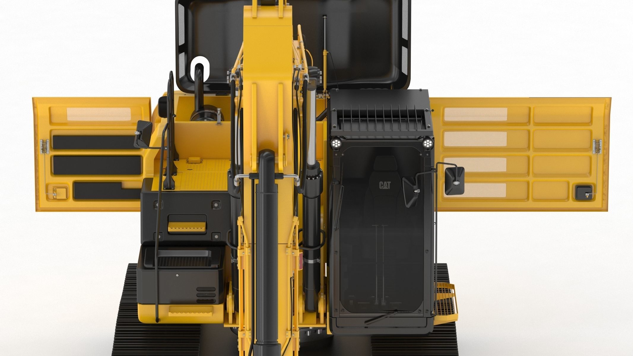 CAT 323 EL Medium Excavator 3D model_11