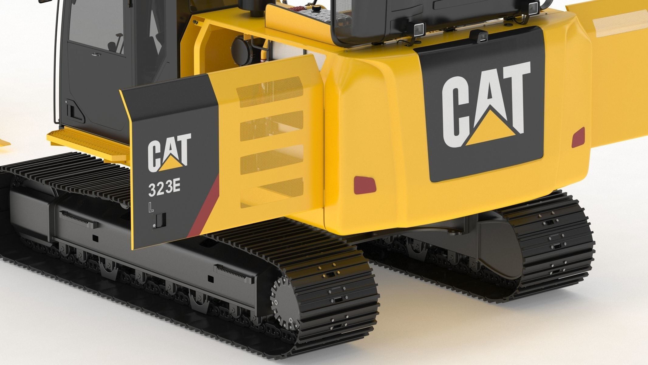 CAT 323 EL Medium Excavator 3D model_16