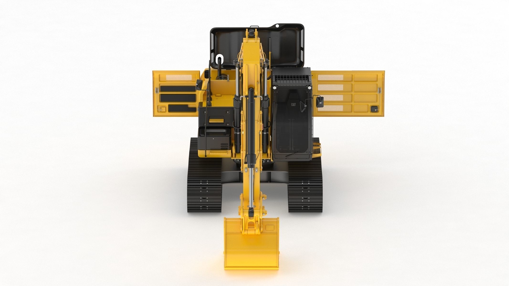 CAT 323 EL Medium Excavator 3D model_1