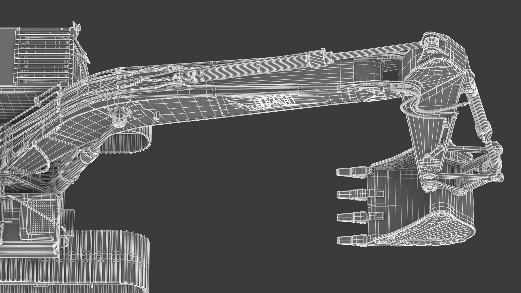 CAT 323 EL Medium Excavator 3D model_40