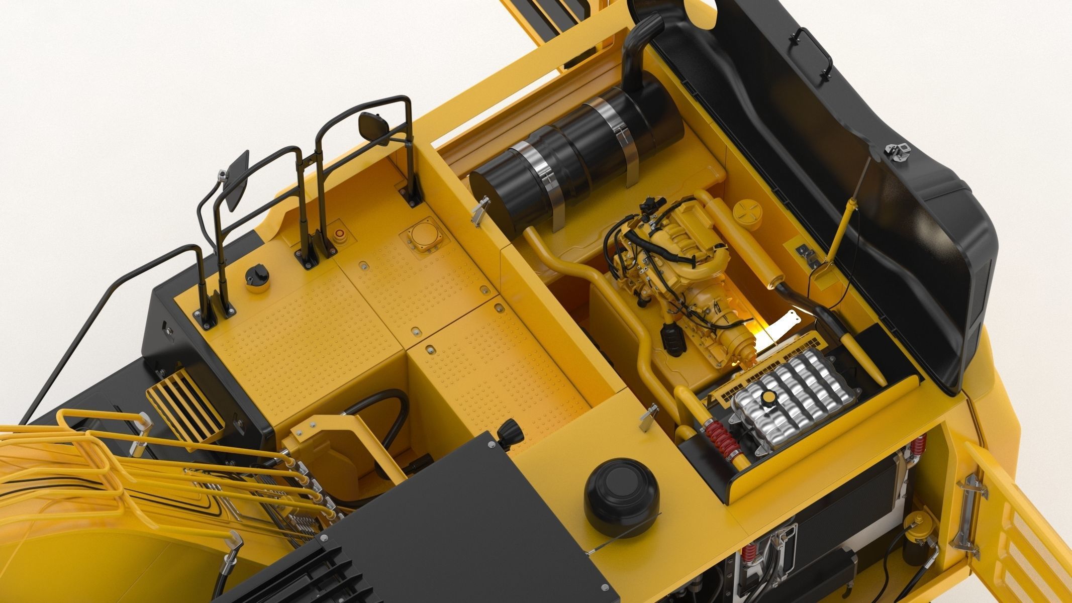 CAT 323 EL Medium Excavator 3D model_18