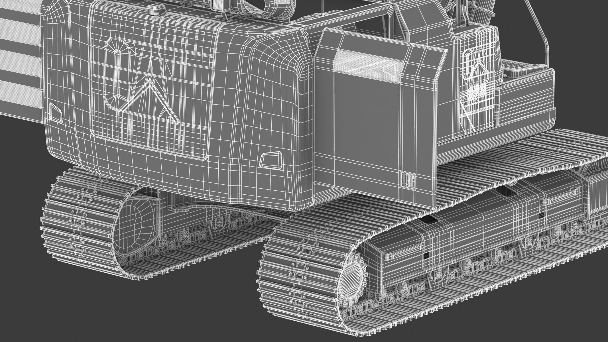 CAT 323 EL Medium Excavator 3D model_35