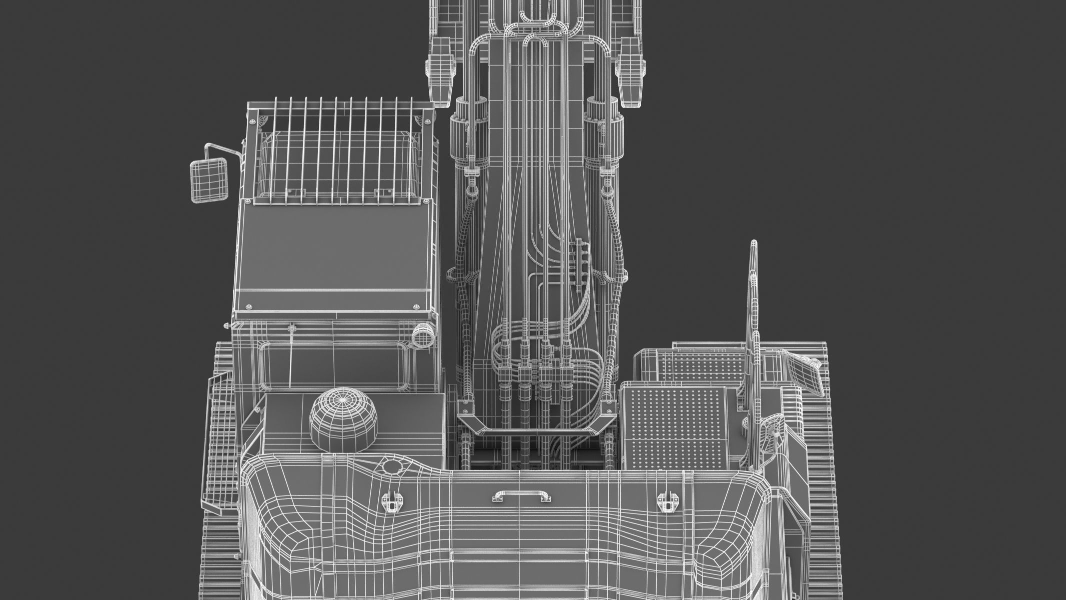 CAT 323 EL Medium Excavator 3D model_36