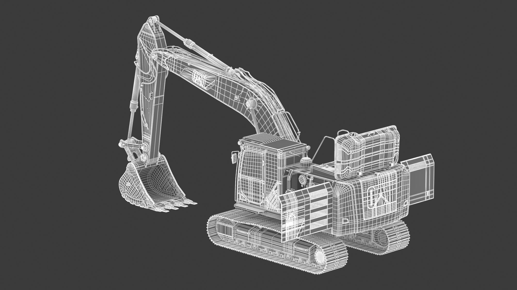 CAT 323 EL Medium Excavator 3D model_27