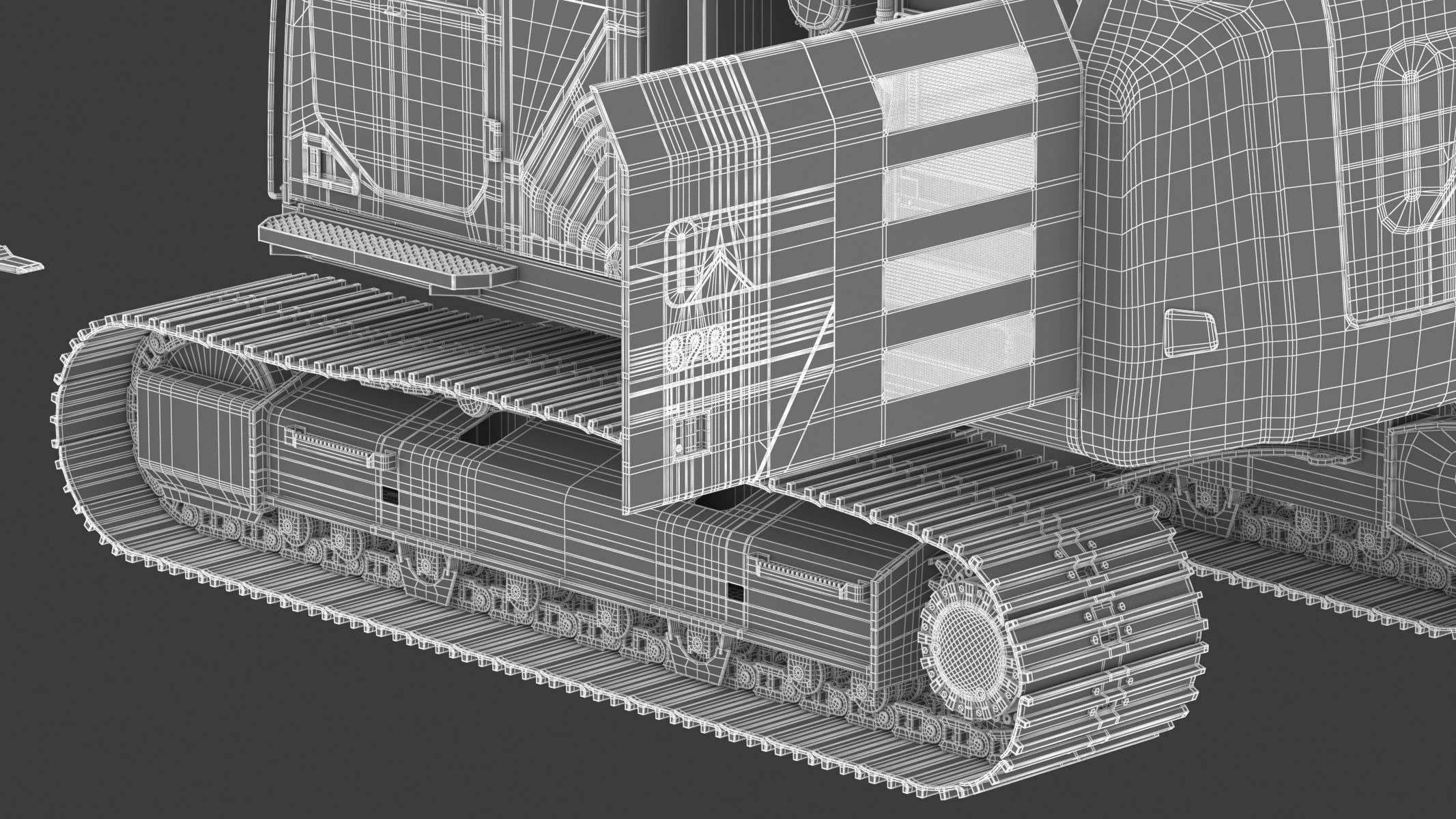 CAT 323 EL Medium Excavator 3D model_37