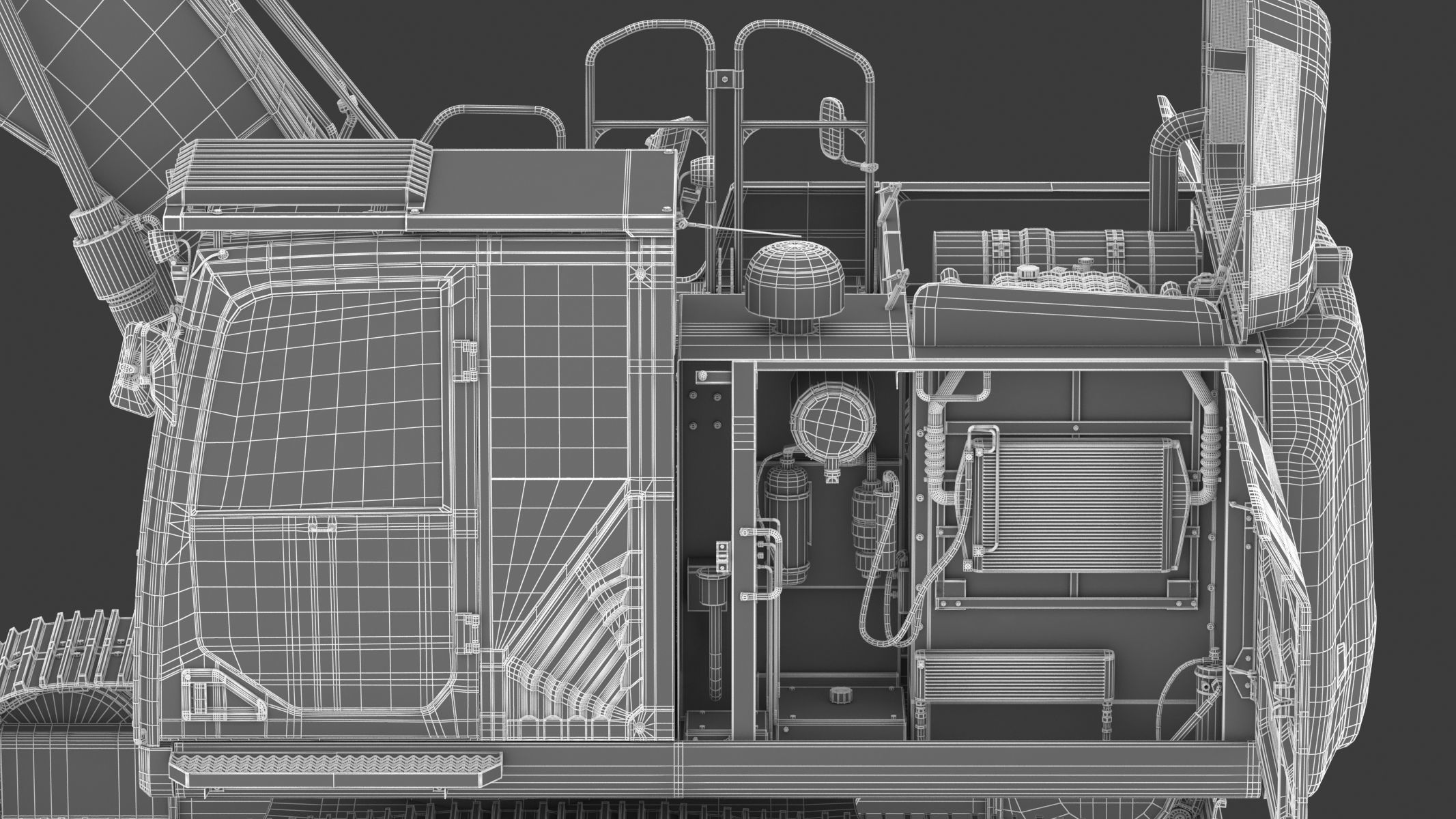 CAT 323 EL Medium Excavator 3D model_38