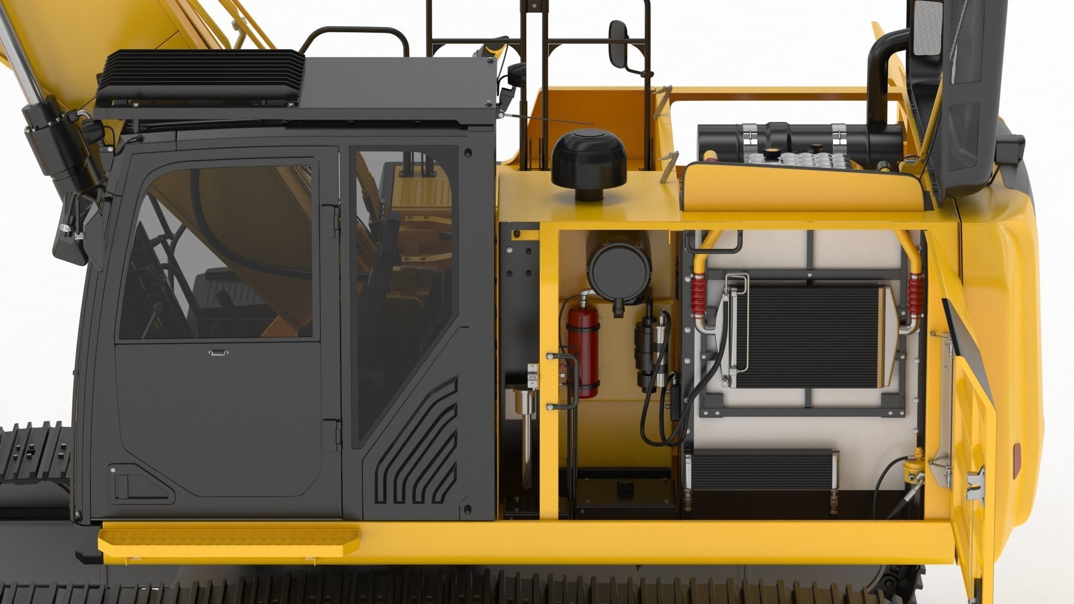 CAT 323 EL Medium Excavator 3D model_17
