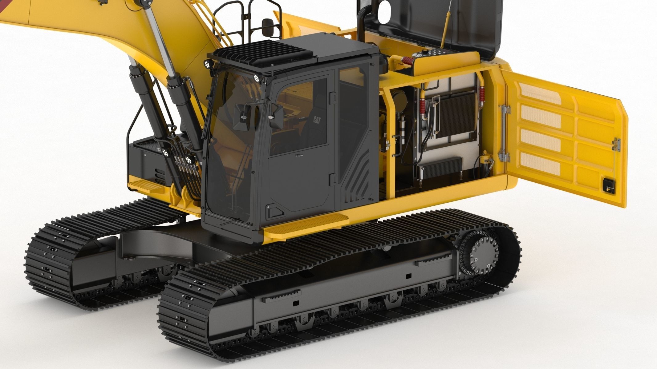 CAT 323 EL Medium Excavator 3D model_10