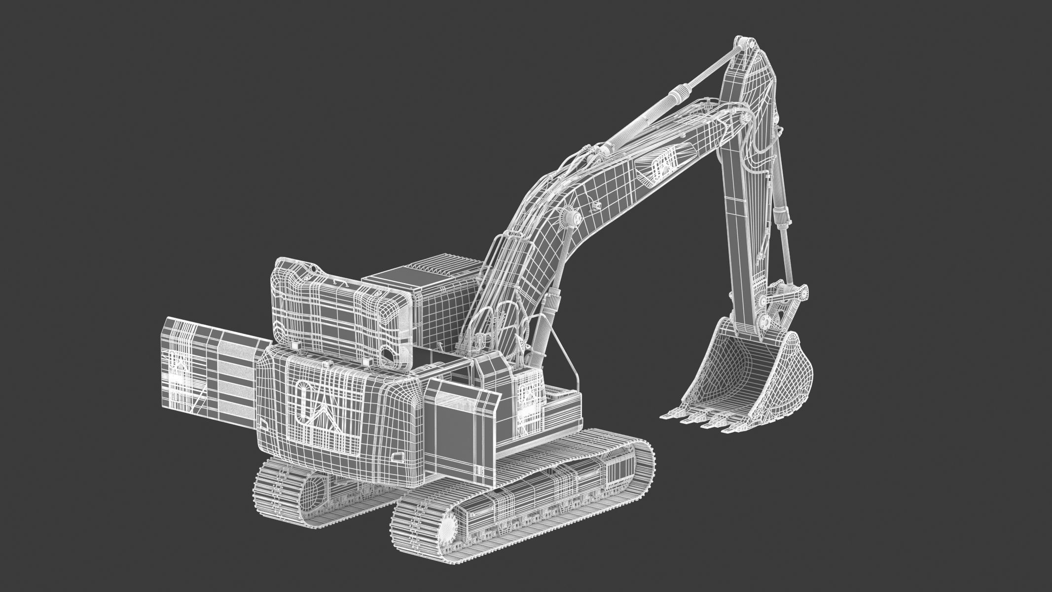 CAT 323 EL Medium Excavator 3D model_25