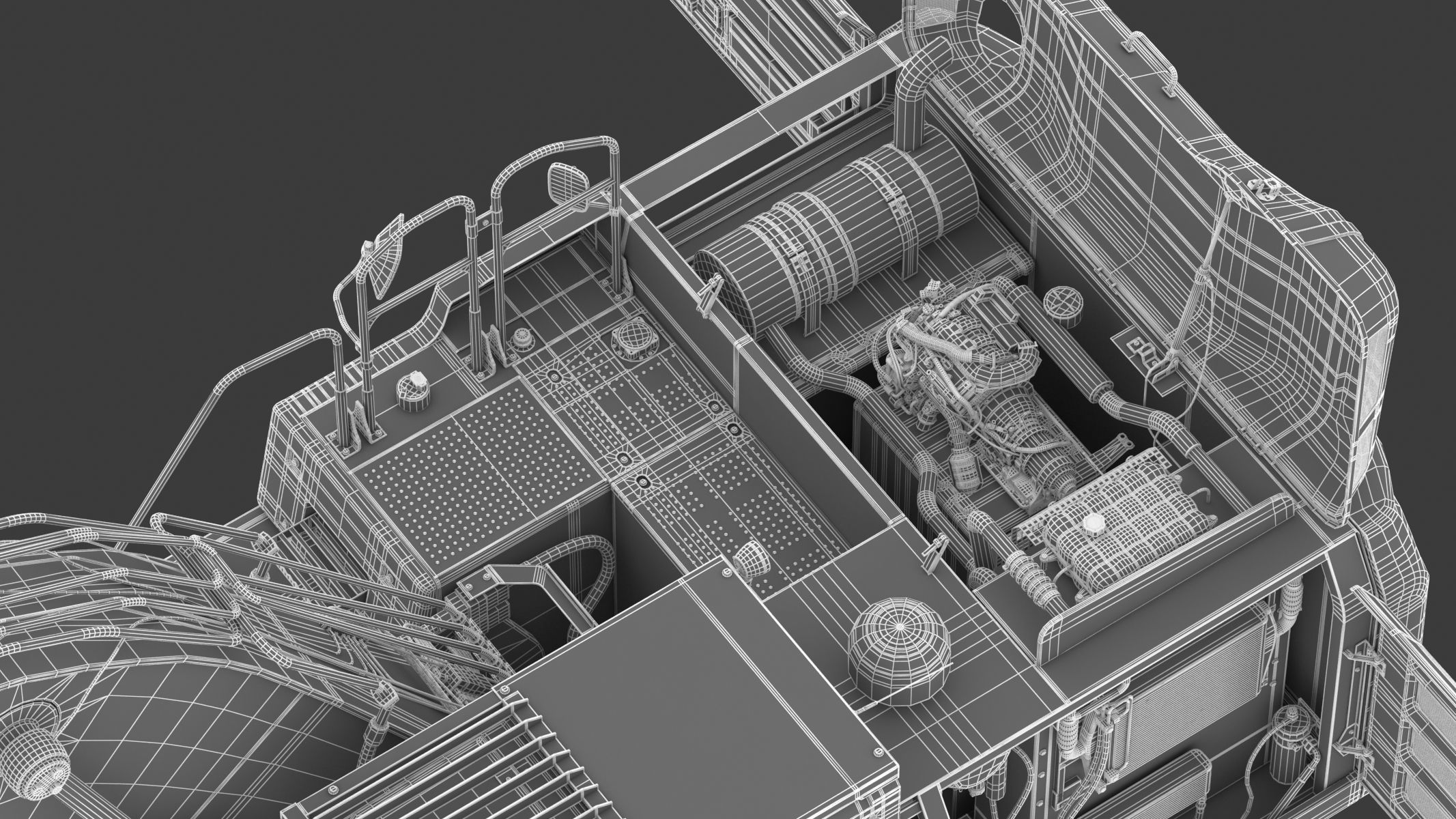 CAT 323 EL Medium Excavator 3D model_39