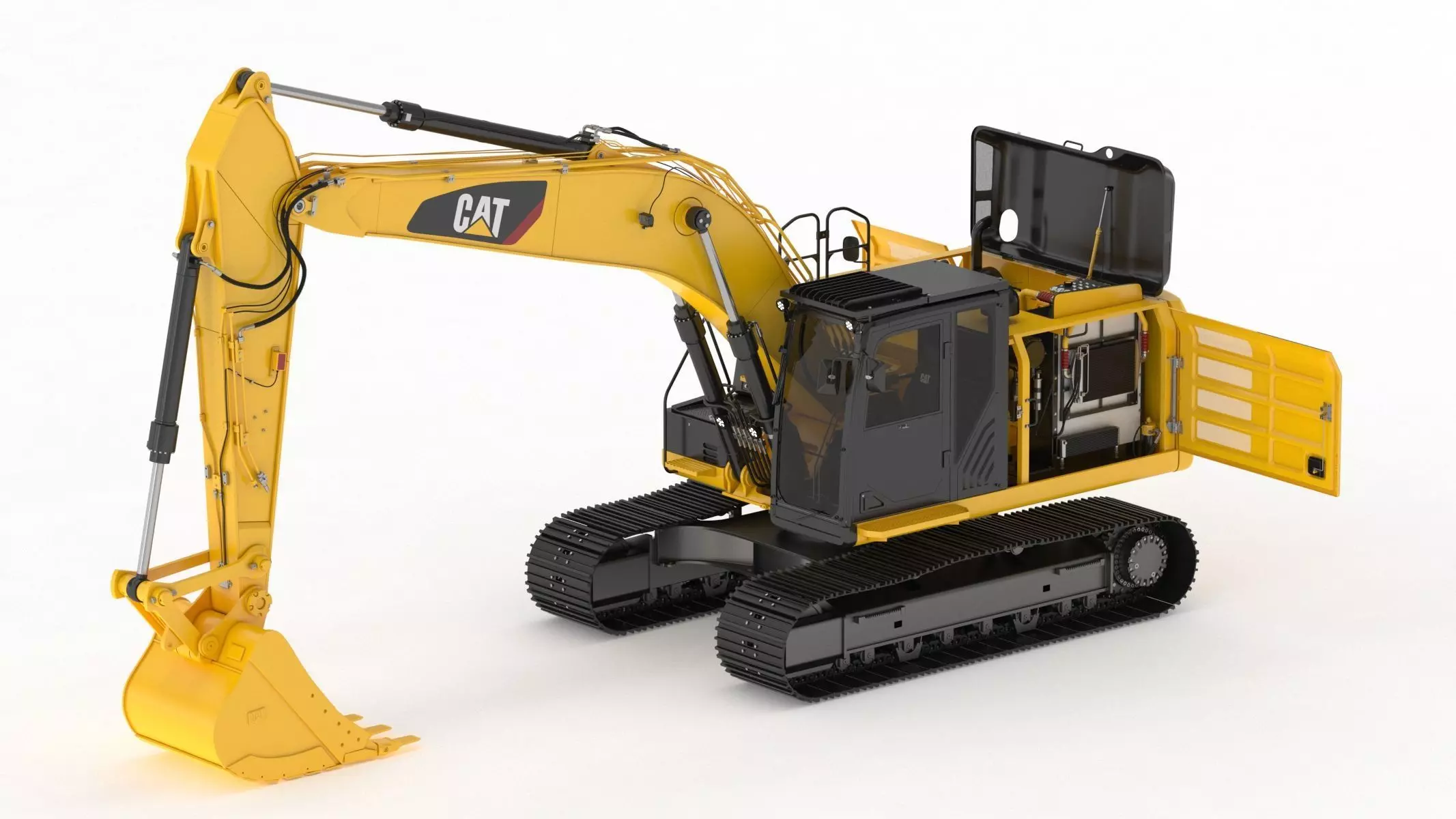 CAT 323 EL Medium Excavator 3D model_0