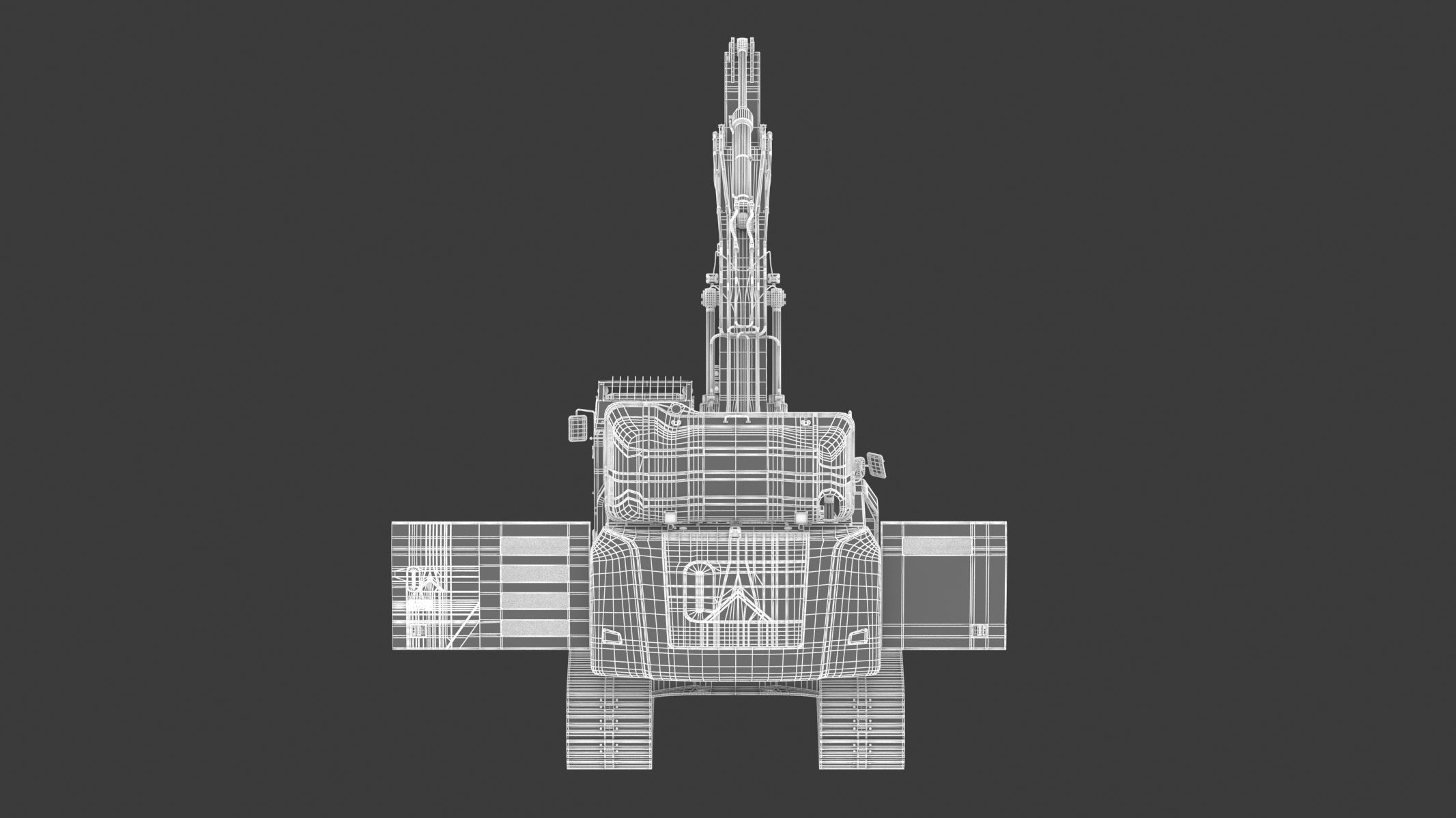 CAT 323 EL Medium Excavator 3D model_26