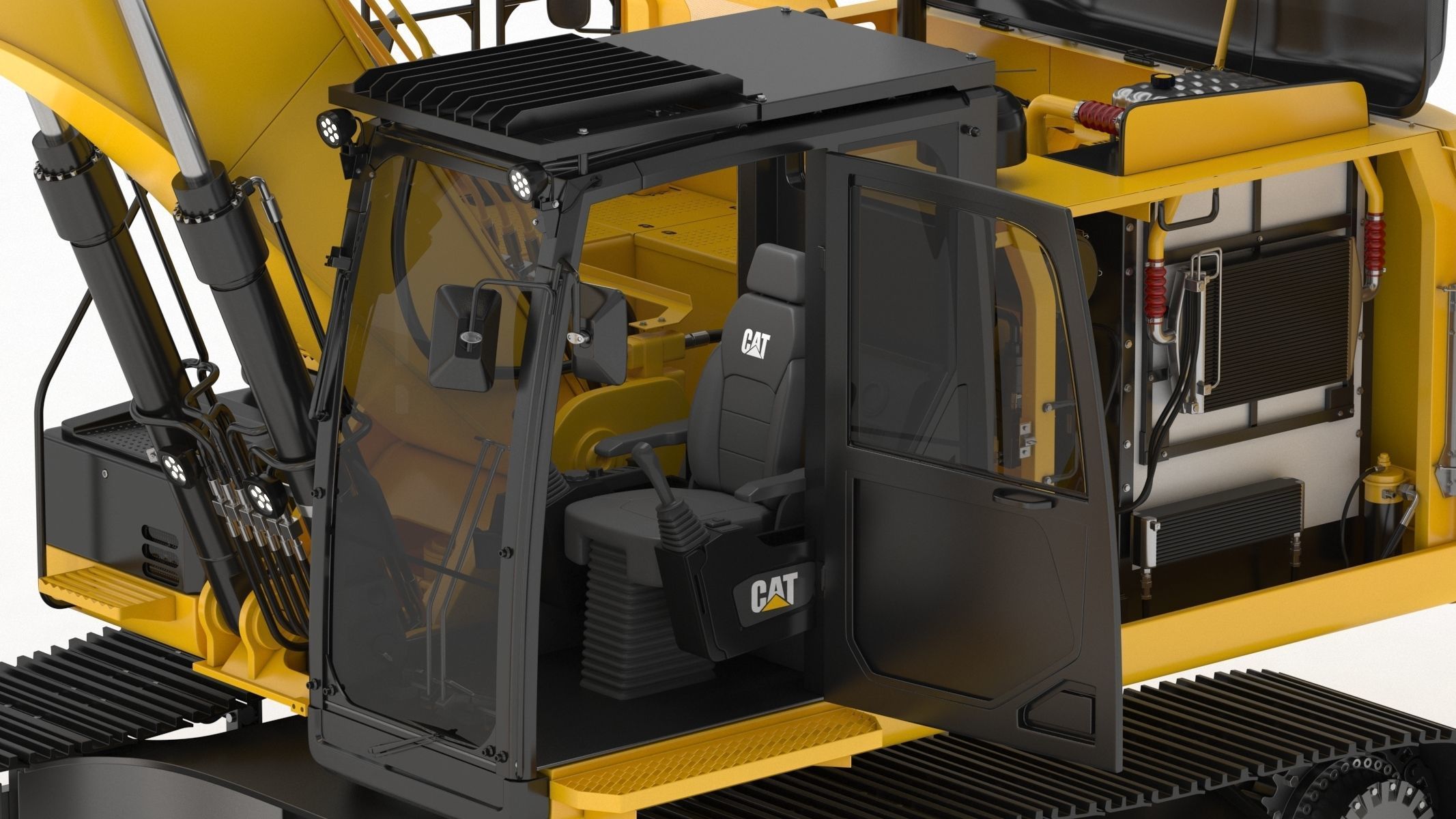 CAT 323 EL Medium Excavator 3D model_20