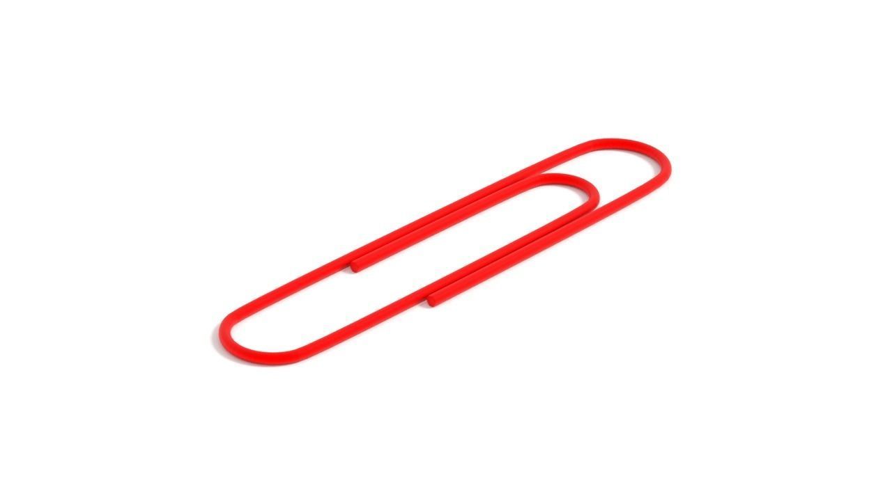 Paper clips Low-poly 3D model_2