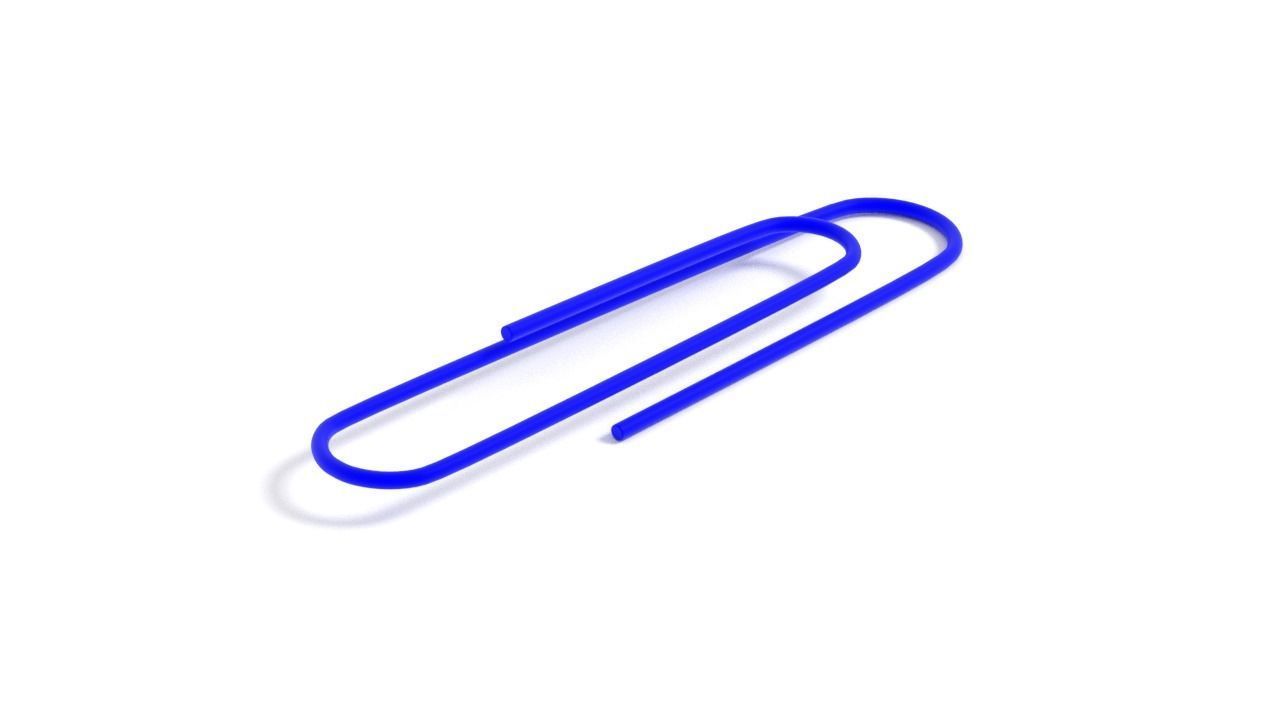 Paper clips Low-poly 3D model_4
