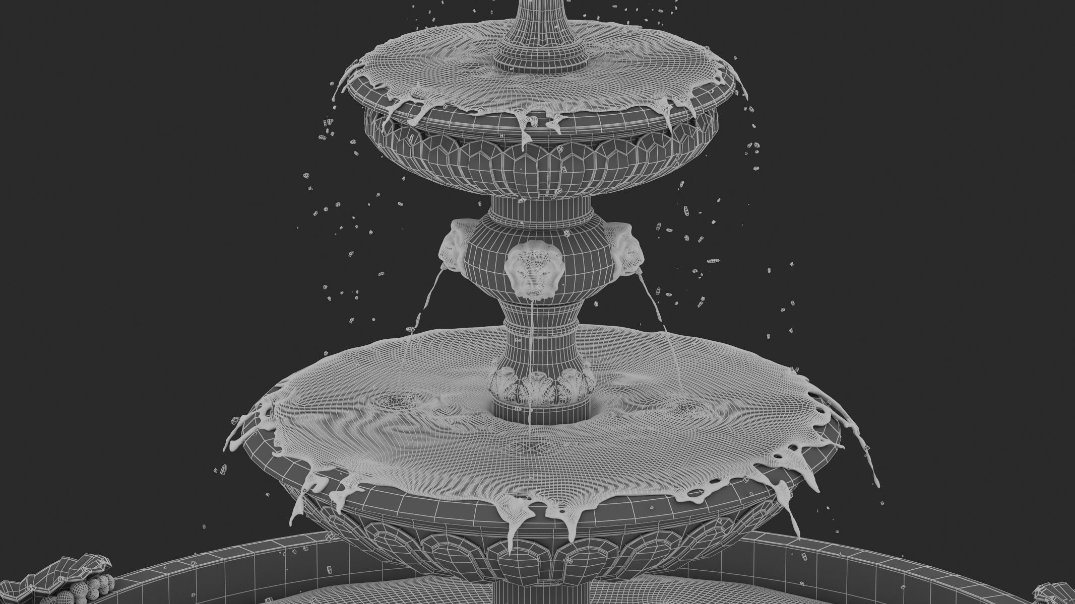 Fountain 03 PBR Realistic Low-poly 3D model_8