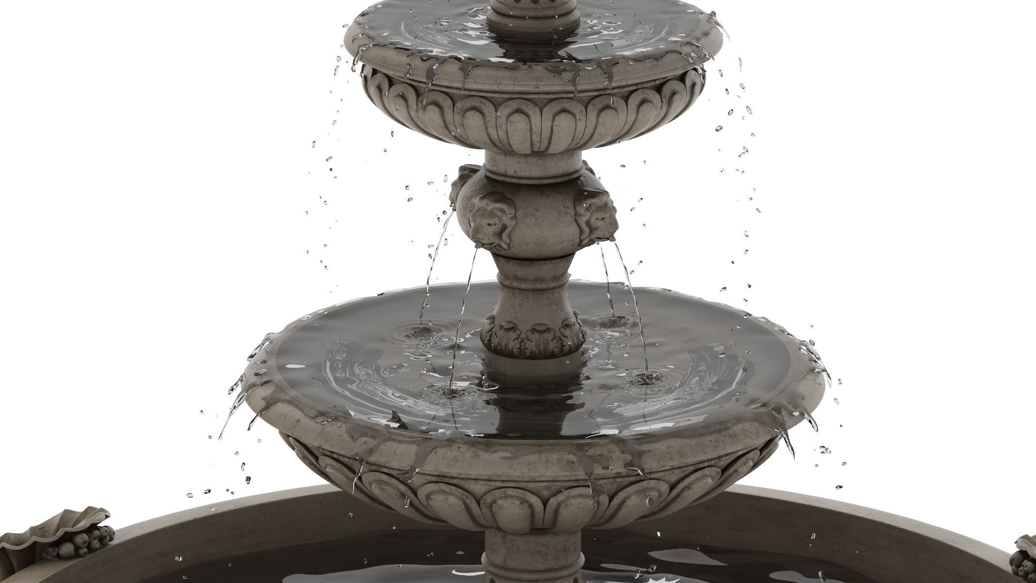 Fountain 03 PBR Realistic Low-poly 3D model_3