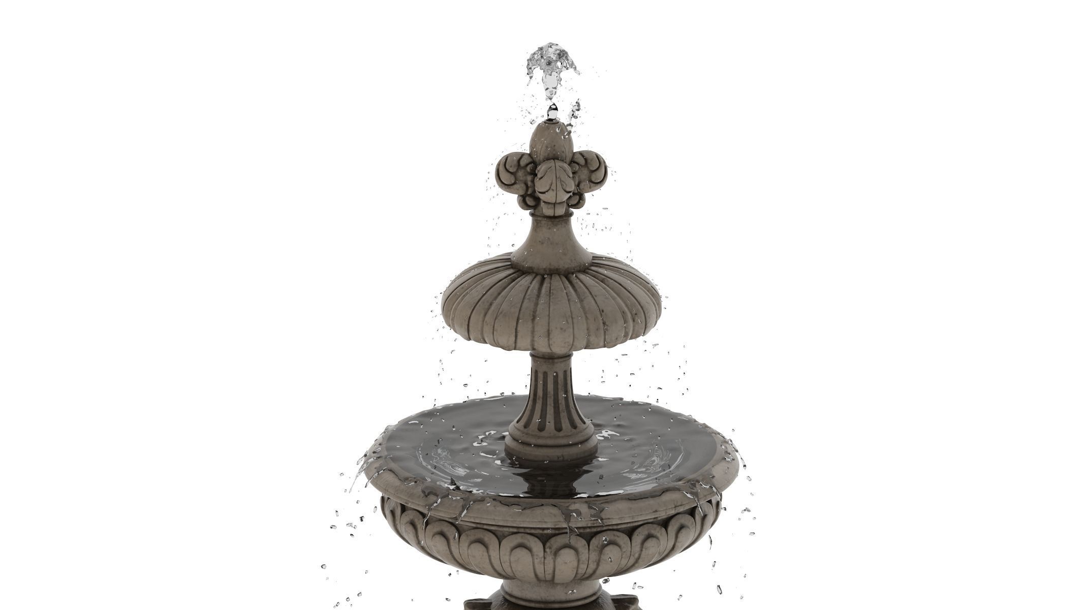 Fountain 03 PBR Realistic Low-poly 3D model_2