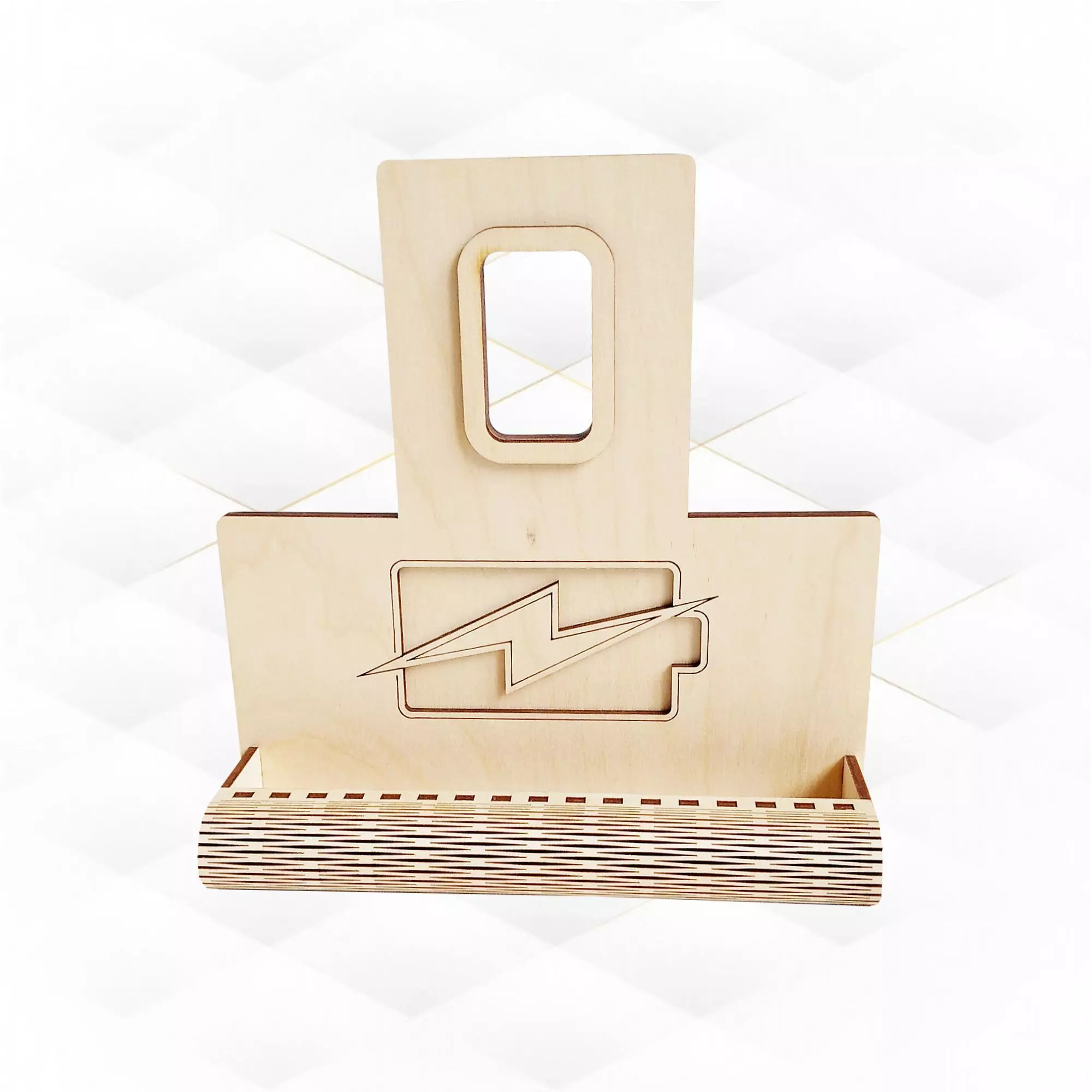Wall holder charger for mobile phone vector design laser cutting 3D print model