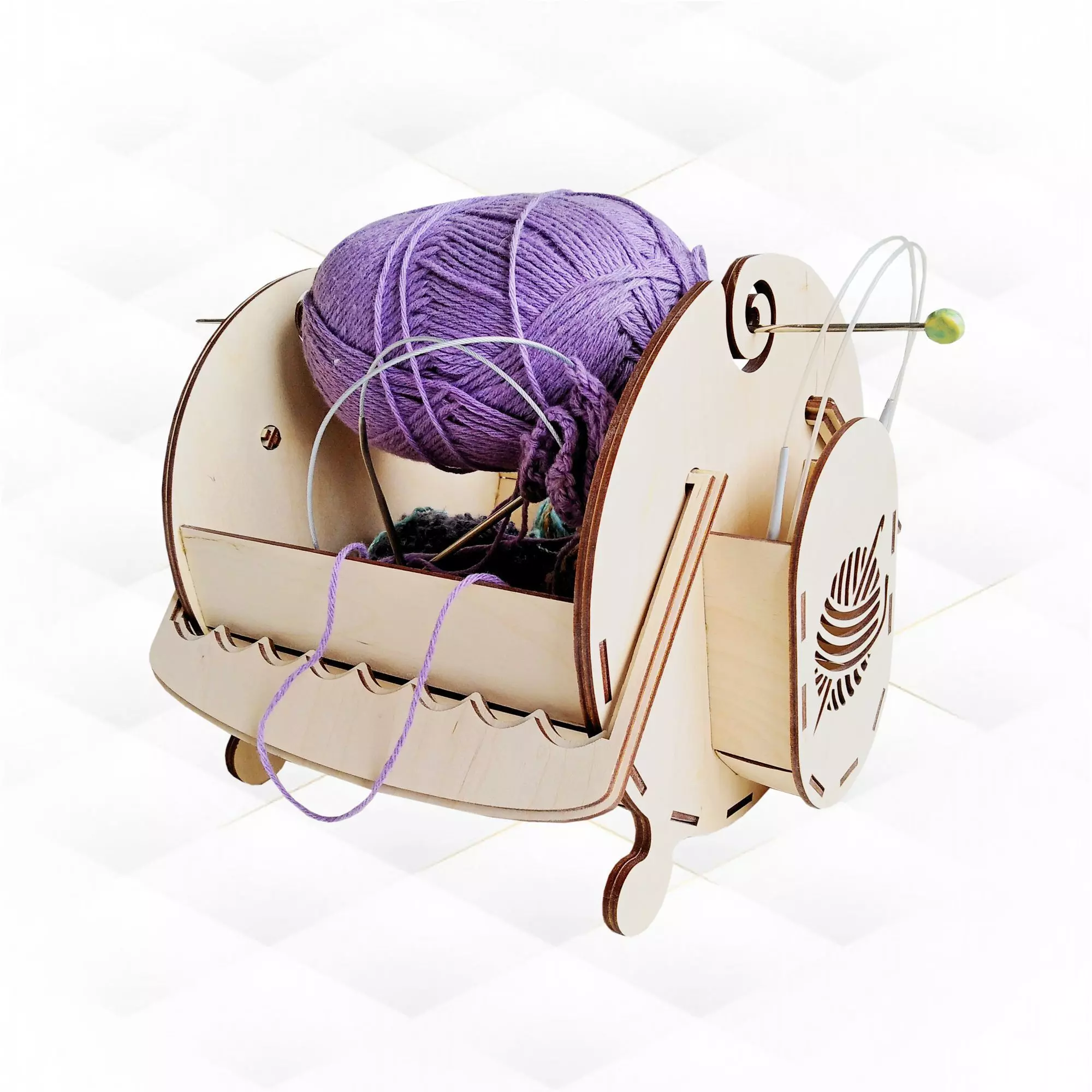 Gift basket for knitting vector design laser cutting 3D print model