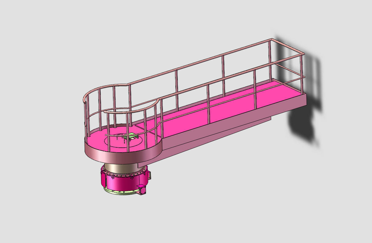 Rotating maintenance platform 3D model | CGTrader