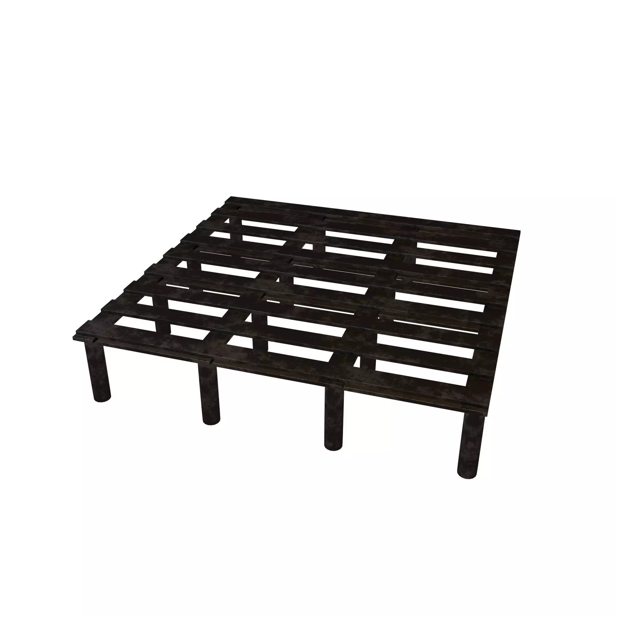 Bed Frame v1 006 Low-poly 3D model_0