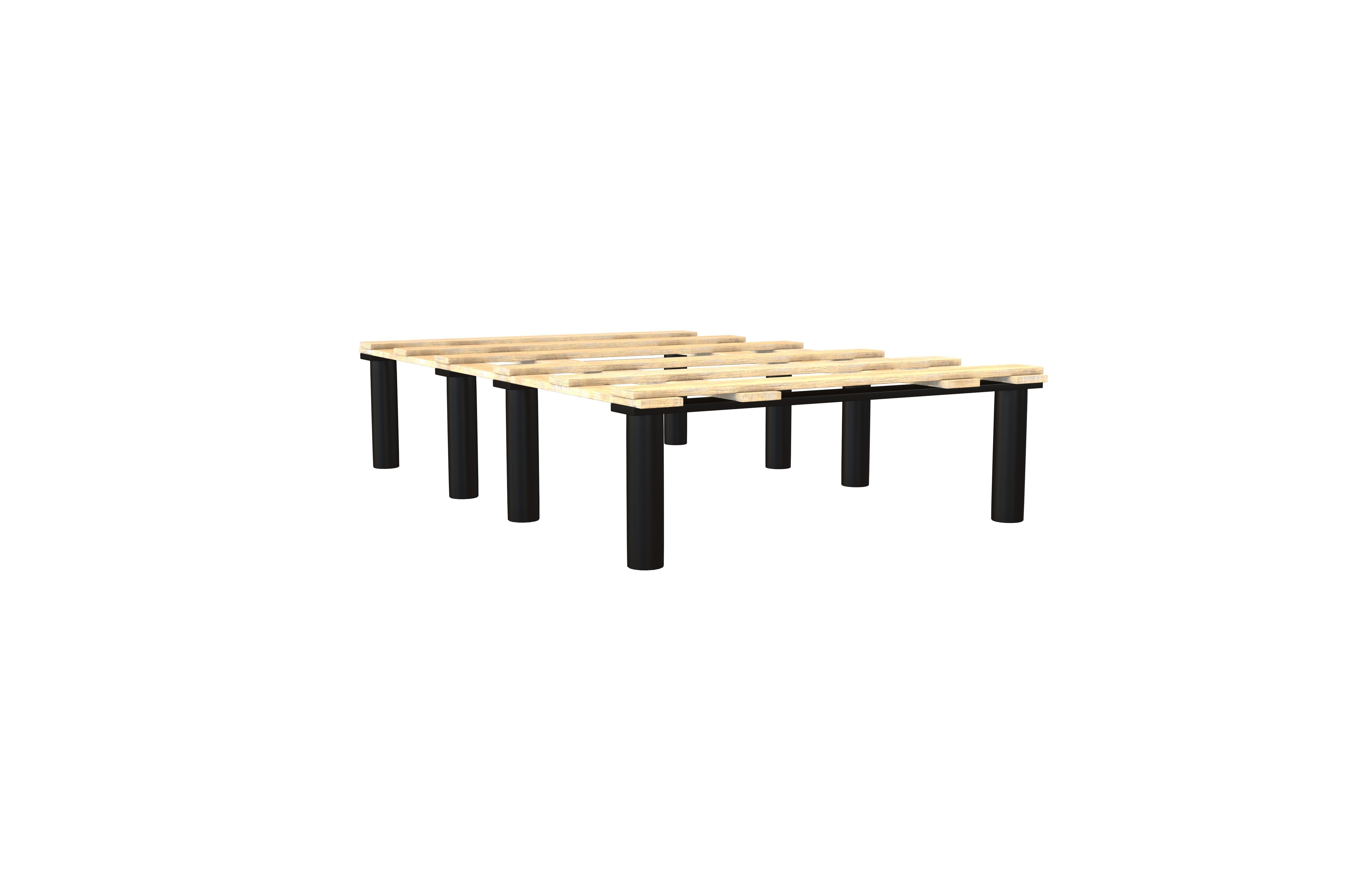 Bed Frame v2 001 Low-poly 3D model_1