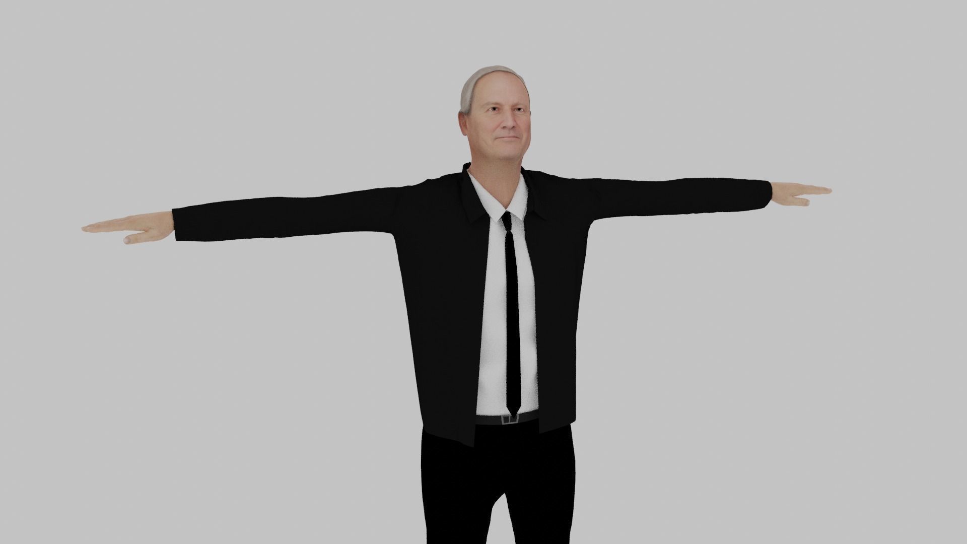 Dick Cheney Low-poly 3D model_4