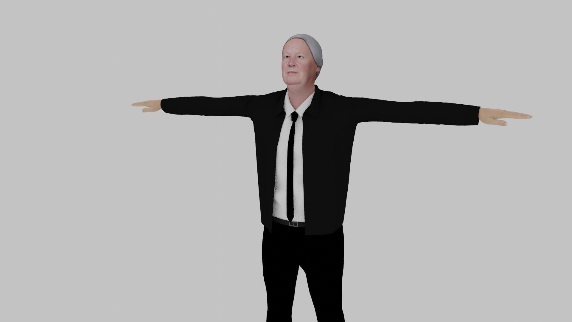Edward Heath Low-poly 3D model_3