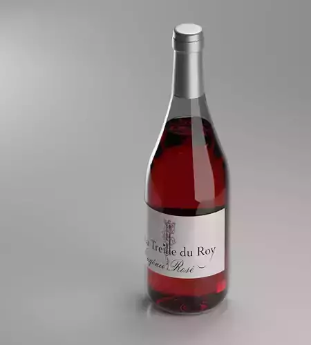 Bottle of rose wine