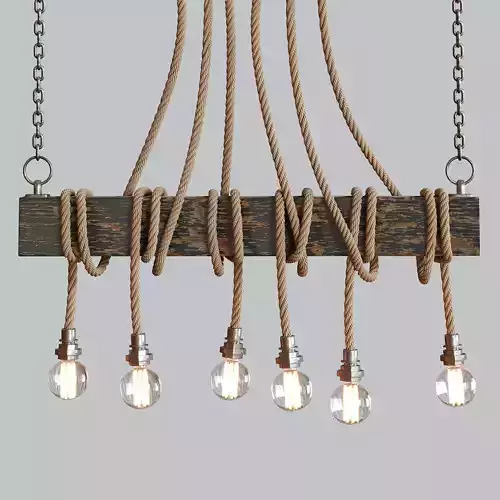 Wooden Beam Chandilier lamp