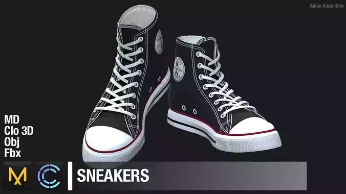 Sneakers  Marvelous Designer  Clo 3D project