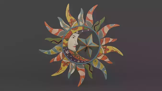 Sun Moon Wall Decoration