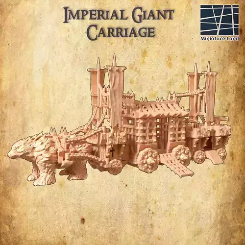Imperial Giant Carriage Tabletop Terrain 28 MM 3D print model