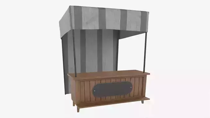 Market Fair Stall with Canopy 01