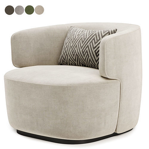 ritz arm chair 3D model 2