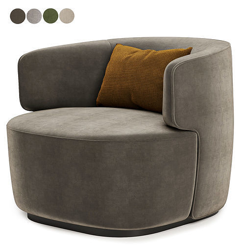 ritz arm chair 3D model 3