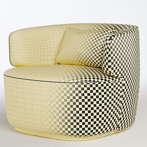 ritz arm chair 3D model 7