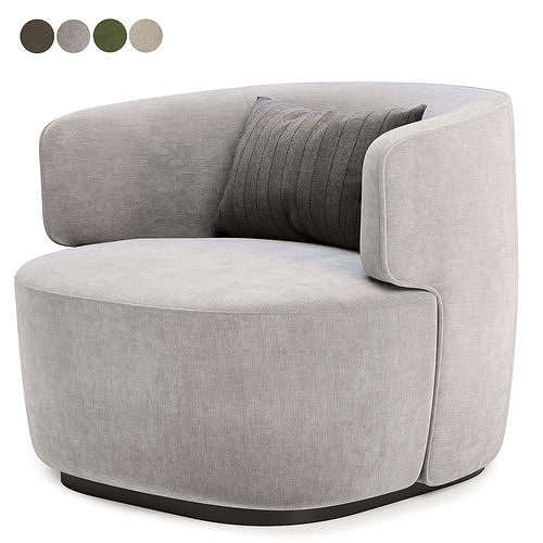 ritz arm chair 3D model 4