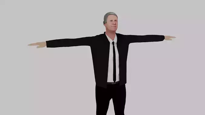 Gerald Ford Low-poly 3D model