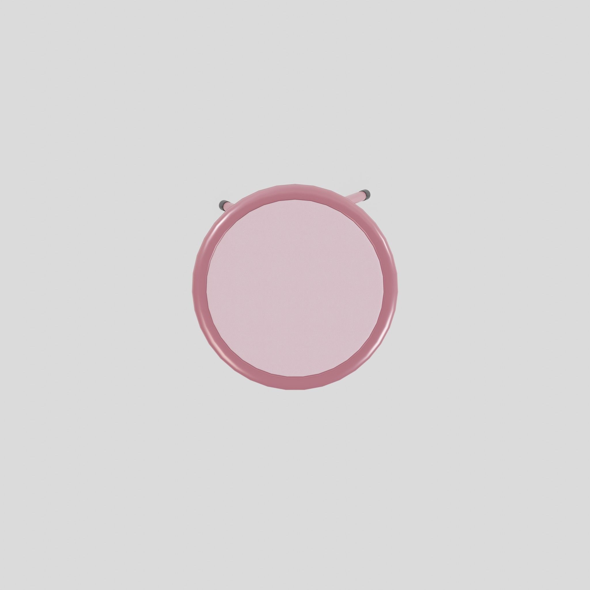 Folding Stool Low-poly 3D model_4