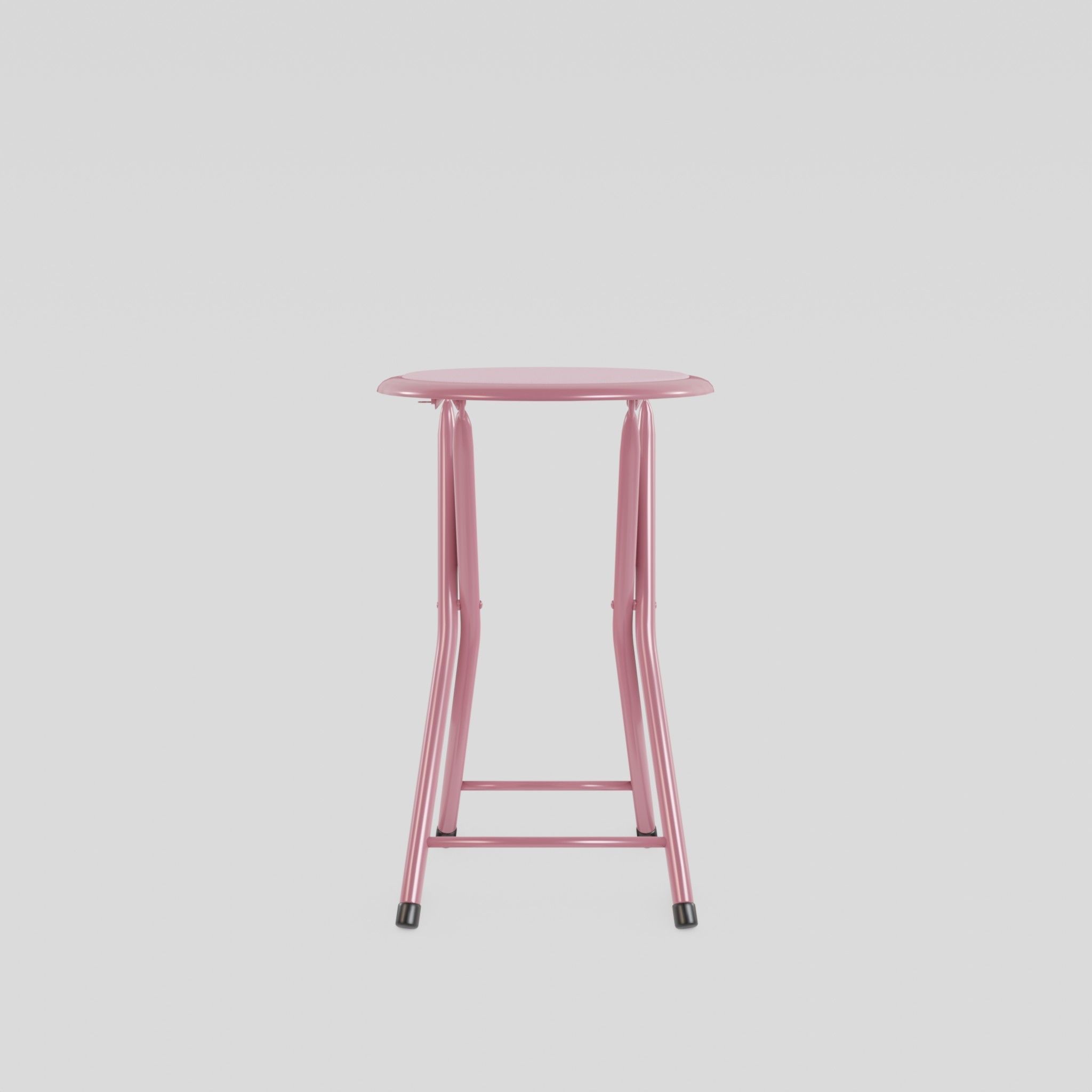 Folding Stool Low-poly 3D model_2