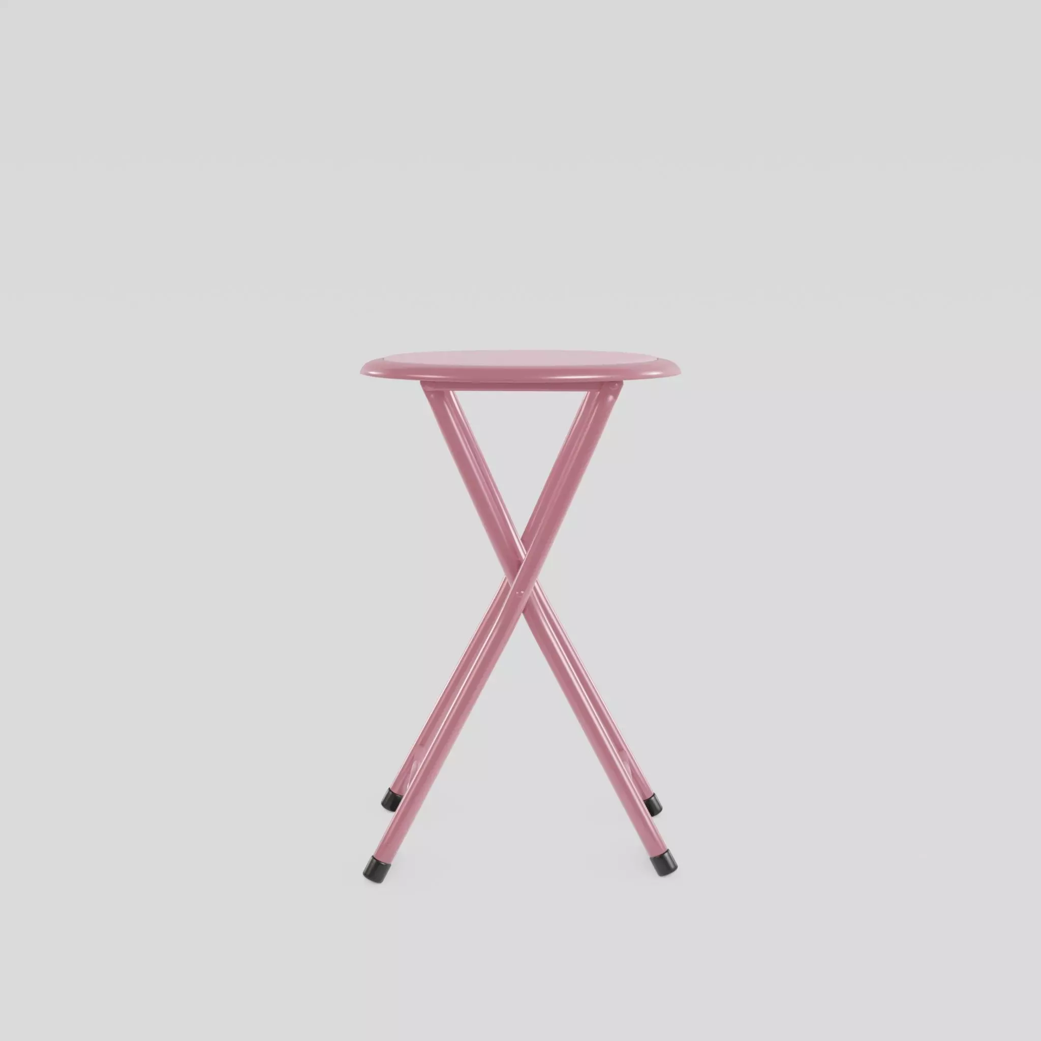Folding Stool Low-poly 3D model_0