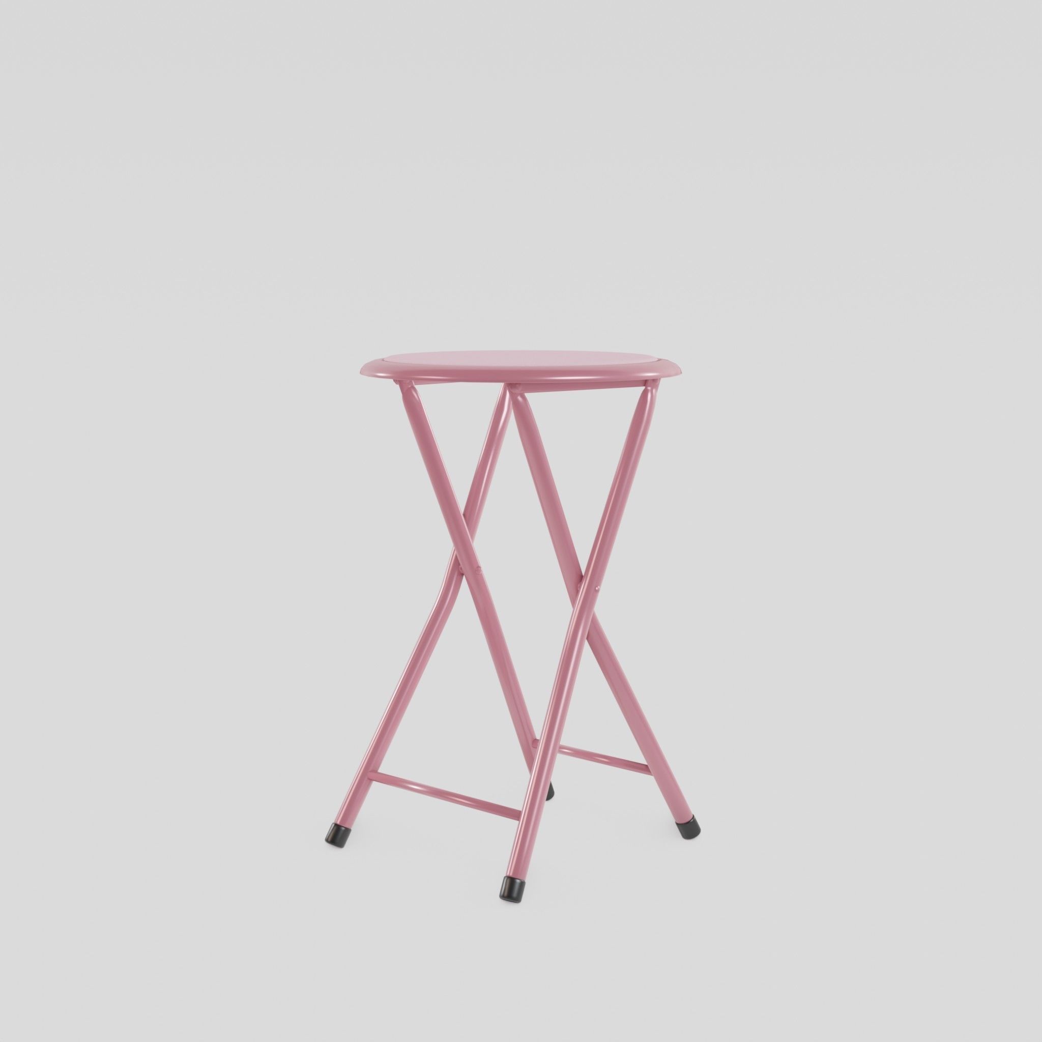 Folding Stool Low-poly 3D model_1