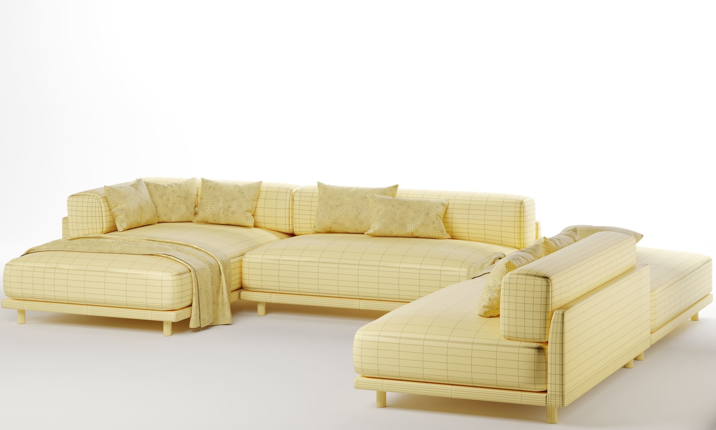 Sunday J Sectional Sofa with Chaise 3D model_7