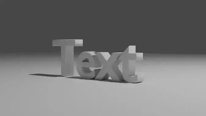 Text Model Low-poly 3D model