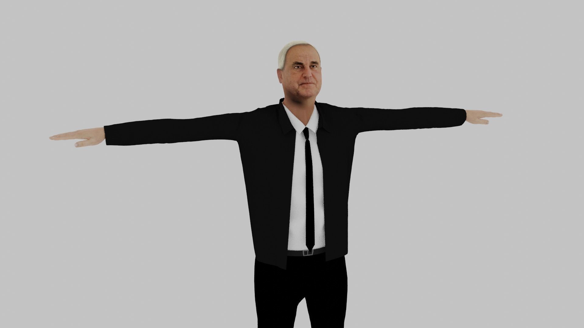 Helmut Kohl Low-poly 3D model_4