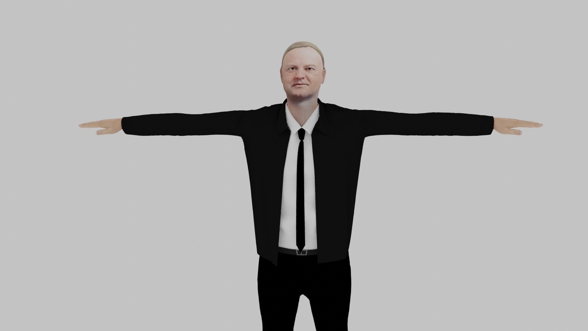 Herbert Hoover Low-poly 3D model_1